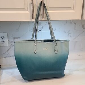Coach Teal Ombre Tote Bag Fair